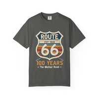 Retro Route 66 Centennial T-Shirt Classic Americana Road Trip Tee | 100th Anniversary Mother Road Rt. 66 Souvenir Shirt for Men & Women