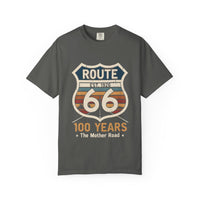 Retro Route 66 Centennial T-Shirt Classic Americana Road Trip Tee | 100th Anniversary Mother Road Rt. 66 Souvenir Shirt for Men & Women