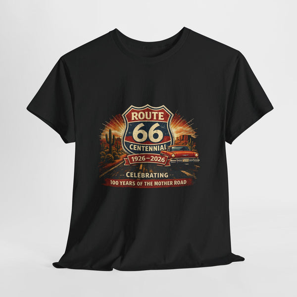 Route 66 Centennial 1926-2026 Tee | Vintage Roadtrip Graphic Shirt