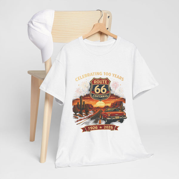 Route 66 Centennial 1926-2026 T-Shirt | Vintage Road Trip Tee