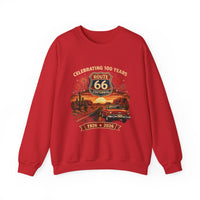 Route 66 Centennial 1926-2026 Crewneck | Vintage Roadtrip Scenic Design