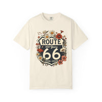 Route 66 Floral Shield T-Shirt | 100 Years Anniversary Centennial Tee