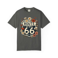 Route 66 Floral Shield T-Shirt | 100 Years Anniversary Centennial Tee