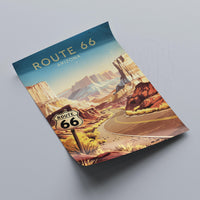 Route 66, Arizona | Vintage Travel Poster
