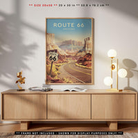 Route 66, Arizona | Vintage Travel Poster
