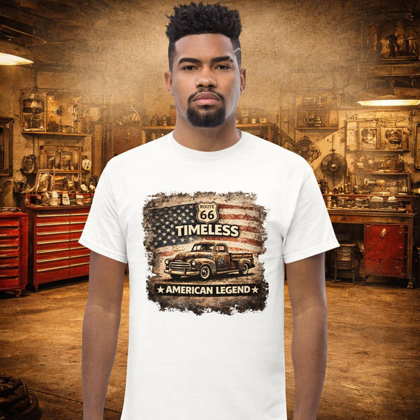 American Legend Retro Classic Pickup Truck Timeless Route 66 Unisex Classic Tee