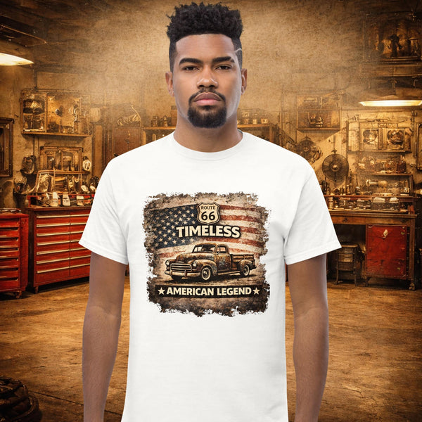 American Legend Retro Classic Pickup Truck Timeless Route 66 Unisex Classic Tee