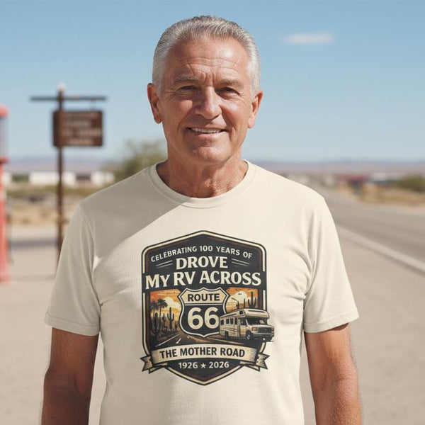 Drove My RV Across Route 66 | Vintage Route 66 RV T-Shirt | Centennial Road Trip Gift