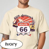 Route 66 100th Anniversary T-shirt | Vintage Desert Road Graphic