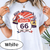 Route 66 100th Anniversary T-shirt | Vintage Desert Road Graphic