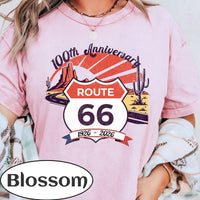 Route 66 100th Anniversary T-shirt | Vintage Desert Road Graphic