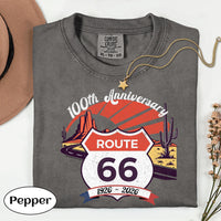 Route 66 100th Anniversary T-shirt | Vintage Desert Road Graphic