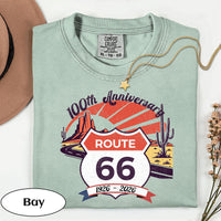 Route 66 100th Anniversary T-shirt | Vintage Desert Road Graphic