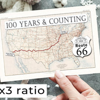Route 66 map 100 years and counting (instant download)