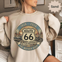 Route 66 T-Shirts Sweatshirt: Classic Car, Motorcycle, 100 years Anniversary, Mother Road