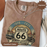 Route 66 T-Shirts Sweatshirt: Classic Car, Motorcycle, 100 years Anniversary, Mother Road