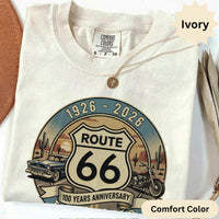 Route 66 T-Shirts Sweatshirt: Classic Car, Motorcycle, 100 years Anniversary, Mother Road