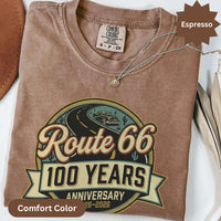 Route 66 T-Shirts Sweatshirt: 100 Year Anniversary, Classic Car, Highway