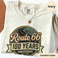 Route 66 T-Shirts Sweatshirt: 100 Year Anniversary, Classic Car, Highway