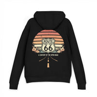 Route 66 100 Year Anniversary Hoodie Floral Retro Sunset Womens Hooded Sweatshirt 1926 2026 Open Road Design