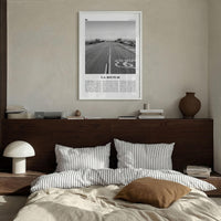 Route 66 Poster Print Black and White, United States Wall Art, Historic Highway Photo