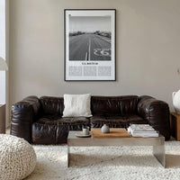 Route 66 Poster Print Black and White, United States Wall Art, Historic Highway Photo