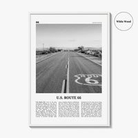 Route 66 Poster Print Black and White, United States Wall Art, Historic Highway Photo