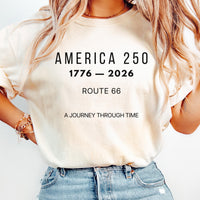 America 250 Route 66 Sweatshirt, 1776–2026 Anniversary Tee, Historic Highway Travel Shirt, USA Semiquincentennial Souvenir