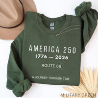 America 250 Route 66 Sweatshirt, 1776–2026 Anniversary Tee, Historic Highway Travel Shirt, USA Semiquincentennial Souvenir