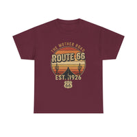 Vintage Route 66 T-Shirt - Desert Sunset Graphic Tee, The Mother Road Est 1926, Retro Americana Road Trip Shirt, Gift for Travelers