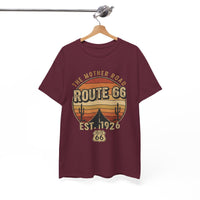 Vintage Route 66 T-Shirt - Desert Sunset Graphic Tee, The Mother Road Est 1926, Retro Americana Road Trip Shirt, Gift for Travelers