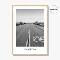 US Route 66 Photo Print Black and White, Arizona Poster, United States Decor