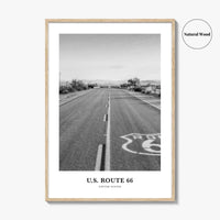 US Route 66 Photo Print Black and White, Arizona Poster, United States Decor