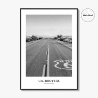 US Route 66 Photo Print Black and White, Arizona Poster, United States Decor