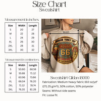 Route 66 T-Shirts Sweatshirt: Family name personalized , Anniversary, Classic Car, Retro