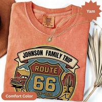 Route 66 T-Shirts Sweatshirt: Family name personalized , Anniversary, Classic Car, Retro