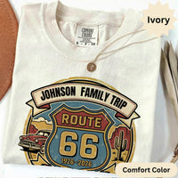 Route 66 T-Shirts Sweatshirt: Family name personalized , Anniversary, Classic Car, Retro