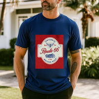 Route 66 100th Centennial T-Shirt | Vintage Red Blue Cream
