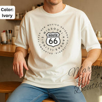 Route 66 Road Sign Graphic T-Shirt | Vintage Road Trip tee | Gift for Traveler | Outdoor Lover