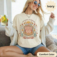 Route 66 comfort color T-Shirts Sweatshirt Centennial Celebration 1926-2026 Vintage Desert Floral Design