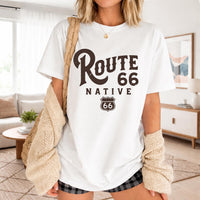 Route 66 Native Retro Shirt, Vintage Travel Graphic Tee, 66 Highway Aesthetic Top, Road Trip Outfit, Americana Style Shirt