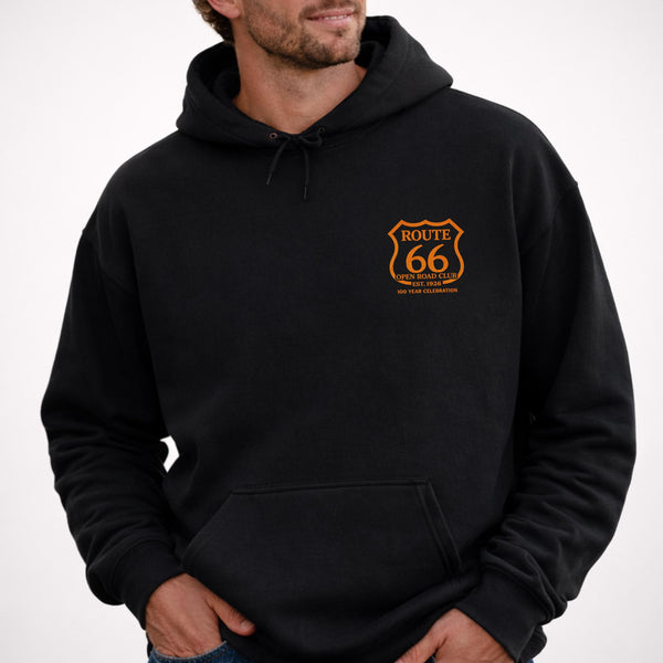 Route 66 100 Year Hoodie 1926 2026 Centennial Sweatshirt Open Road Anniversary Pullover Vintage Highway Graphic Hoodie for Men Women