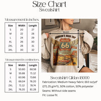 Custom text Route 66 T-Shirts Sweatshirt: Centennial Road Trip, Vintage Car, Personalized Name