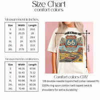 Custom text Route 66 T-Shirts Sweatshirt: Centennial Road Trip, Vintage Car, Personalized Name