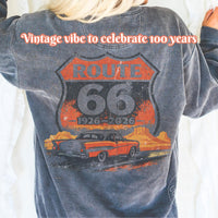Route 66 Centennial T-shirt PNG, Vintage Americana Road Trip digital download, Men's Graphic, Classic Car, Arizona PNG, Family Vacation