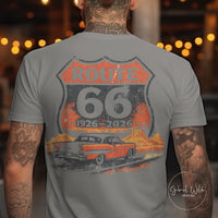 Route 66 Centennial T-shirt PNG, Vintage Americana Road Trip digital download, Men's Graphic, Classic Car, Arizona PNG, Family Vacation