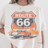 Route 66 Centennial T-shirt PNG, Vintage Americana Road Trip digital download, Men's Graphic, Classic Car, Arizona PNG, Family Vacation