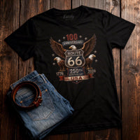 Patriotic Route 66 100th Anniversary 1926-2026 Shirt, 250th USA Anniversary, Vintage American Tee