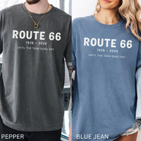 Route 66 Centennial Sweatshirt 1926–2026 100 Years Shirt, Vintage Americana Road Trip Tee, Until the Tank Runs Dry Retro Highway T-Shirt