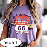 Route 66 100th Anniversary T-shirt | Vintage Desert Road Graphic